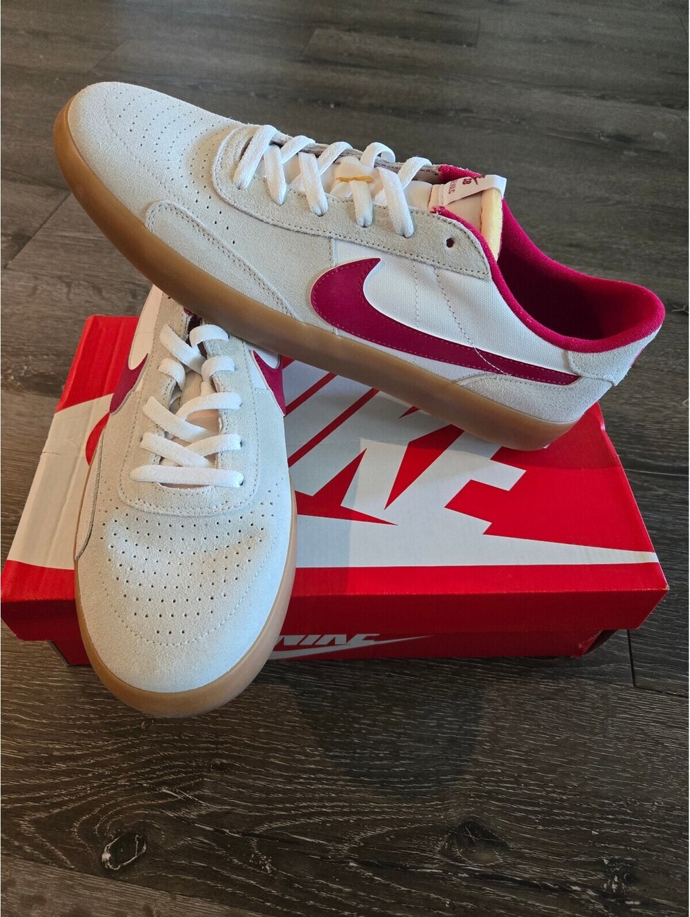 Nike SB Heritage Vulc Summit White Cardinal Red Men's Size 12 CD5010-100 NEW